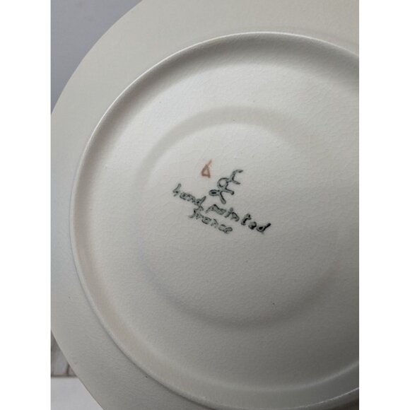 LongChamps France Nemours Set of 3 Saucers Plates Vintage 6 1/2” Hand Painted - Picture 7 of 8